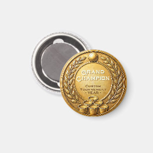 Guldmedalj Beer Pong Turnering Mästerskap Magnet