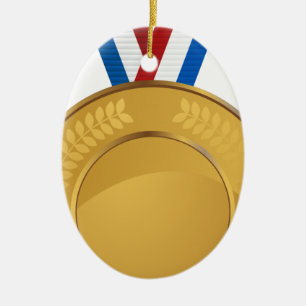 Guldmedalj Julgransprydnad Keramik