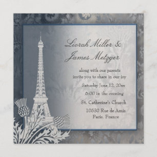 Guldmetallinbjudan Eiffel Torn Inbjudningar