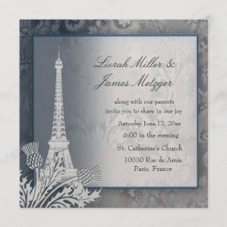 Guldmetallinbjudan Eiffel Torn Inbjudningar