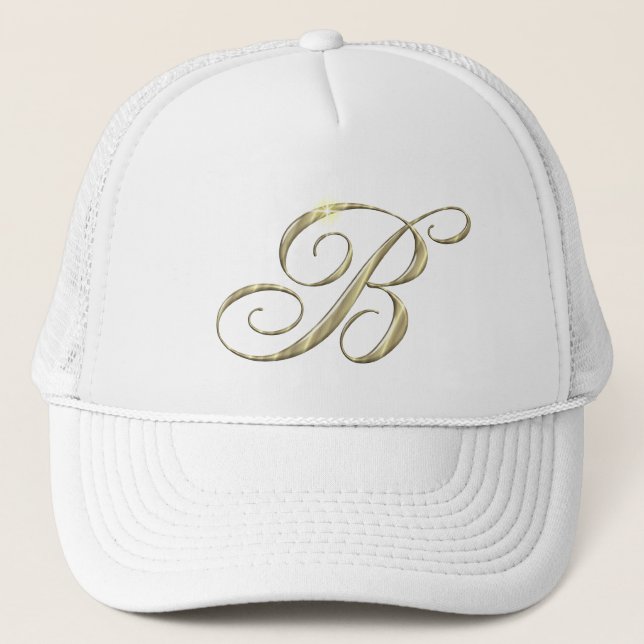 Guldmonogram bokstav B Keps (Framsida)