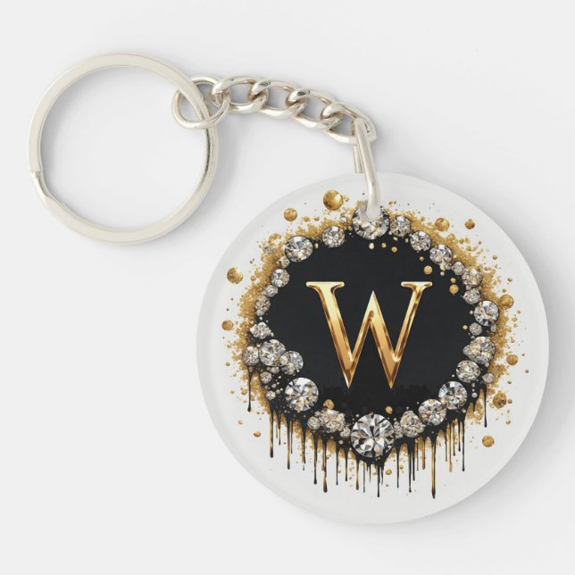 Guldmonogram Initial W Present Till Henne (Framsidan)
