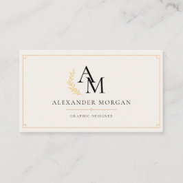 Guldmonogram Minimalistisk Modern Professionell Af Visitkort