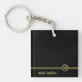 Guldmonogram på svart bakgrund 