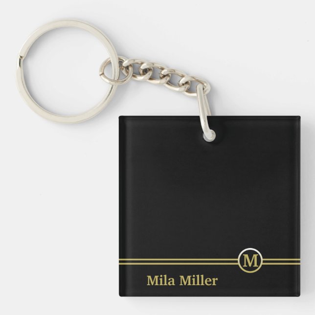 Guldmonogram på svart bakgrund  (Framsidan)