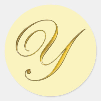 Guldmonogram Y Kuvert Sigill Märkat Märke