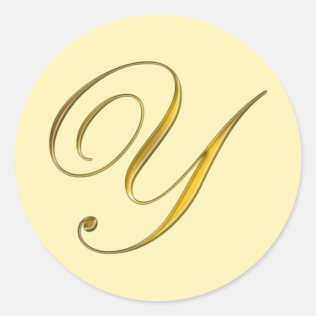 Guldmonogram Y Kuvert Sigill Märkat Märke (Framsida)