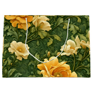 Guldmönstrad blomstertapet
