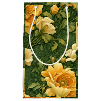 Guldmönstrad blomstertapet