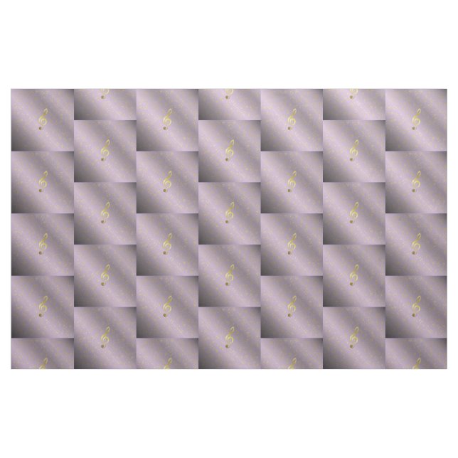 guldmusiknoter Tyg, färgrik hus textil (Fat Quarter)