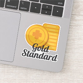 Guldmynt för St. Patrick's Day i guld Klistermärken