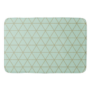 Guldmynt geometriska trianglar boho glamour minima badrumsmatta
