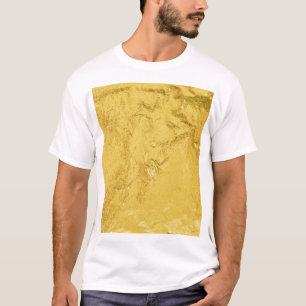 Guldolja: Shiny Abstrakt Struktur T Shirt