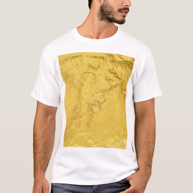 Guldolja: Shiny Abstrakt Struktur T Shirt (Framsida)