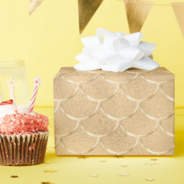 Guldolja Sjöjungfru Mönster Struktur Firande Presentpapper