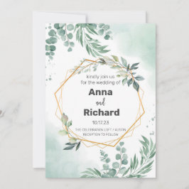 Guldoljekampanj, Neutralt Blommigt Bröllop Inbjudningar