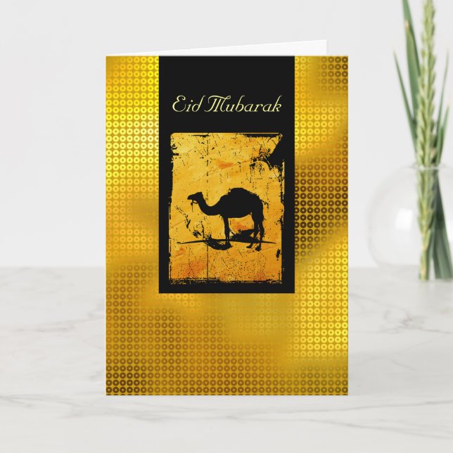 Guldpaljett Eid Mubarak Helgkort (Framsida)