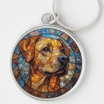 Guldpäls retriever glaskonst