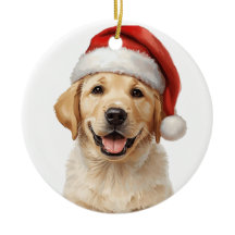 Guldpäls retriever valp julgransprydnad