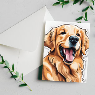 Guldpäls retriever vykort