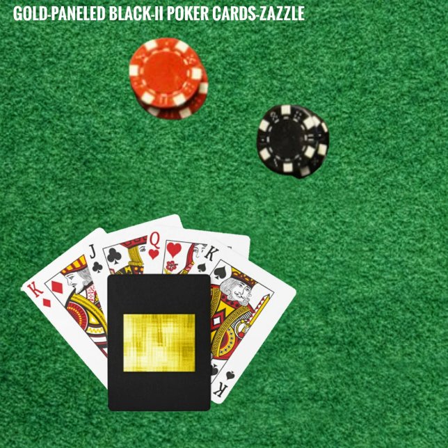 Guldpanelerad Svart -II  Casinokort (Skapare uppladdad)