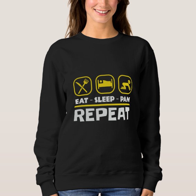 Guldpaning prospektering Öst Sova Panna Upprepa T Shirt (Framsida)