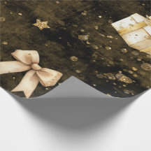 Guldpappersglitter glitterstjärnor presentpapper