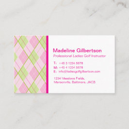 Guldpattade golfaffärskort i dam visitkort