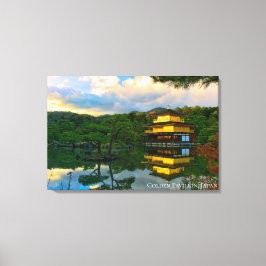 Guldpaviljongen Kyoto Japan Tempelspegling Canvastryck