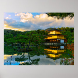 Guldpaviljongens tempel Kyoto Japan Landskap Poster