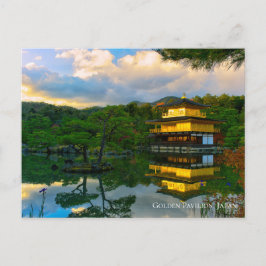Guldpaviljongens tempel Kyoto Japan Landskap Vykort