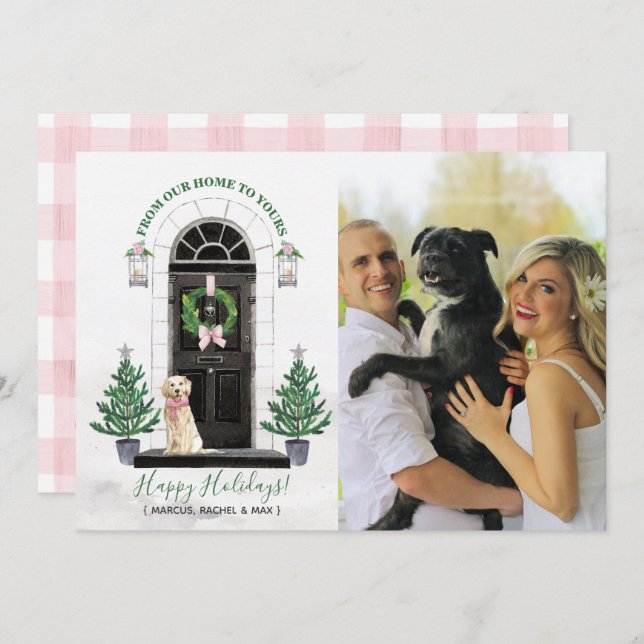 Guldpensar Julkort Inbjudningar (Fram/baksida)