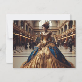 Guldprinsessa Steampunk Victorian Vykort