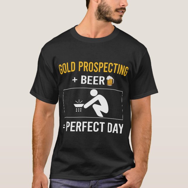 Guldprospektering på Beer Day T Shirt (Framsida)