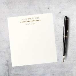 Guldpunkter Minimalistisk Enkel Professionell Kräm Anteckningsblock