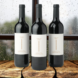 Guldpunkter Minimalistisk Enkel Professionell Vinflaska Etikett