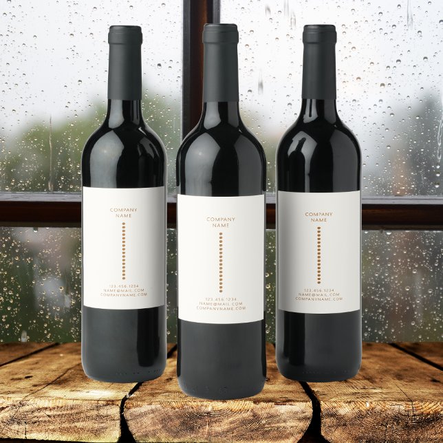 Guldpunkter Minimalistisk Enkel Professionell Vinflaska Etikett (Skapare uppladdad)