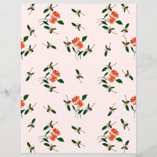 Guldpunkter och handmålade blommor rosafärgad