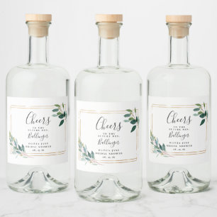 Guldram Greenery Eukalyptusblad  Spritflaskor Etikett