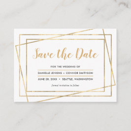 Guldram Spara datum med bröllopswebbplats Tilläggskort