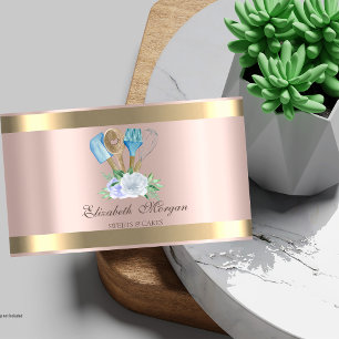 Guldrand Rosa Guld Bakarhandverktyg Visitkort