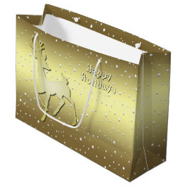 Guldren Jul Presentpåse Snöig