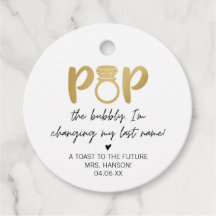 Guldring Pop The Bubbly Favor-märke