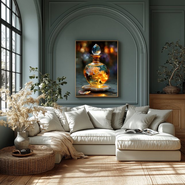 Guldrosessens – Lysande Fantasi Parfym Canvastryck (Skapare uppladdad)