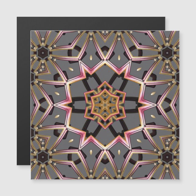 Guldrosettmagnet (Fram/baksida)