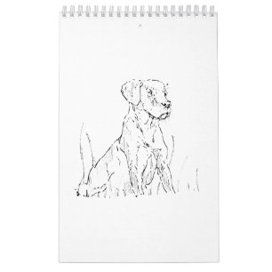 Gulds Retriever Väggkalender, Present till Hundäls Kalender