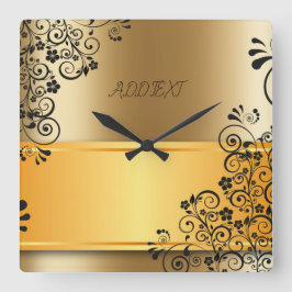 Guldshadernas elegans fyrkantig klocka