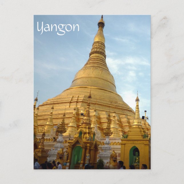 Guldshwedagon yangon vykort (Framsida)