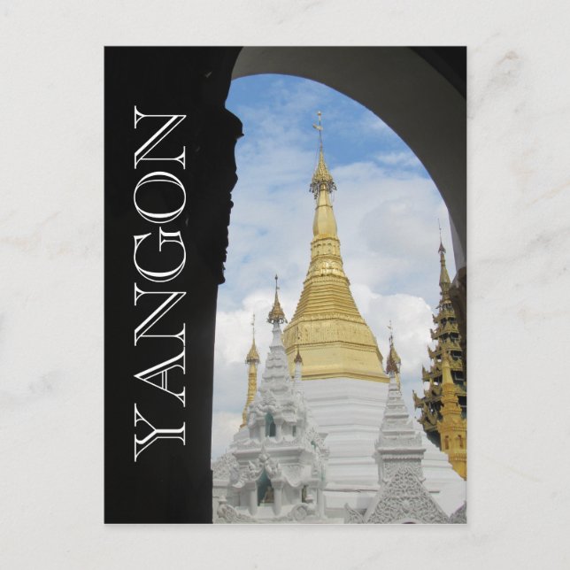 Guldshwedagon yangon vykort (Framsida)