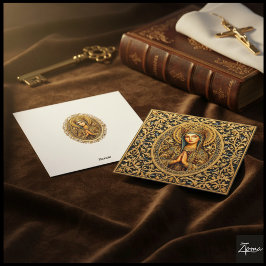 Guldskatt Jungfru Maria Julkort